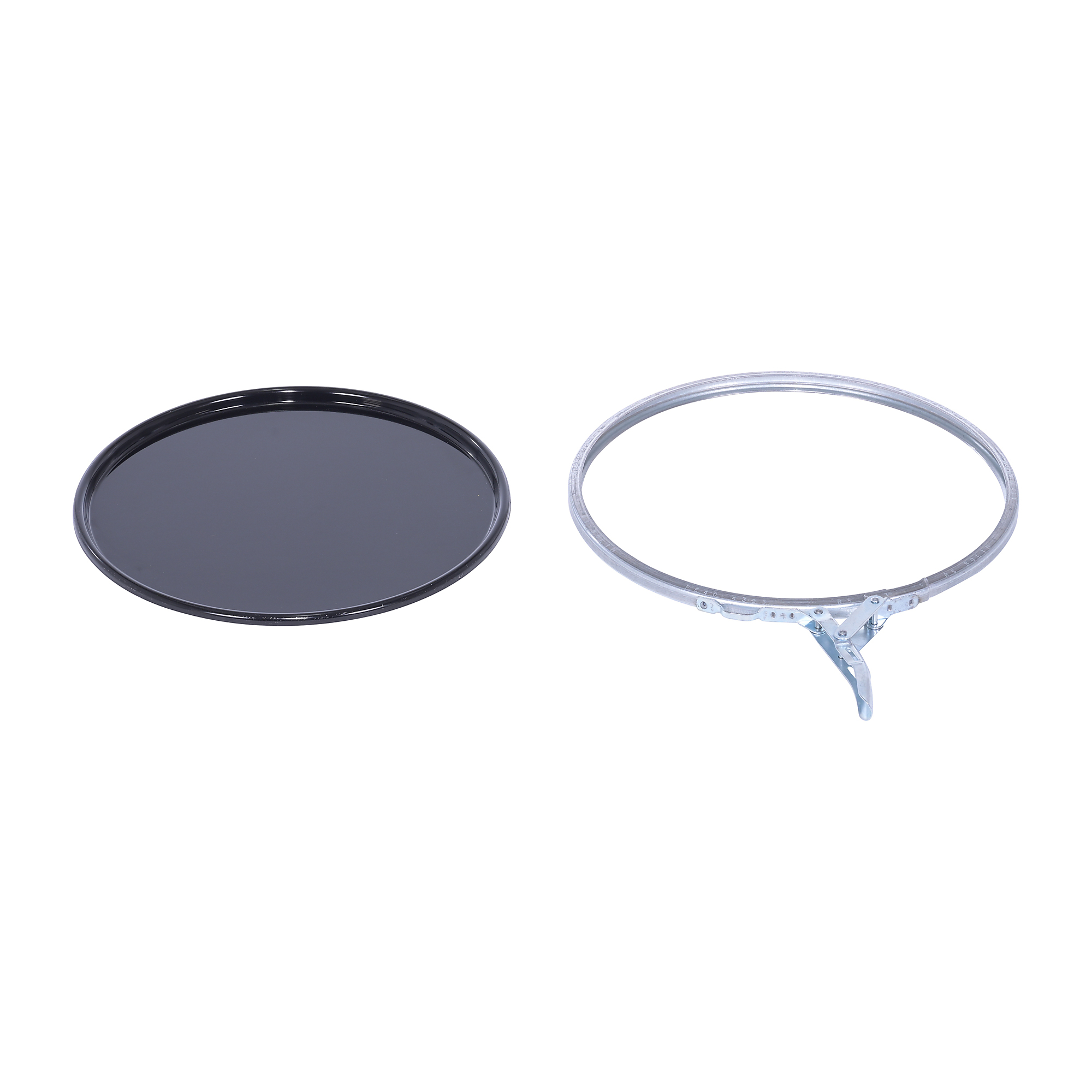 Vestil Steel Lever Lock Lid - 5 Gal., Black, Model# LID-STL-LL